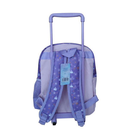 Mochila infantil Frozen con Carro Tafeta Chica 35 x 26 cm Lila