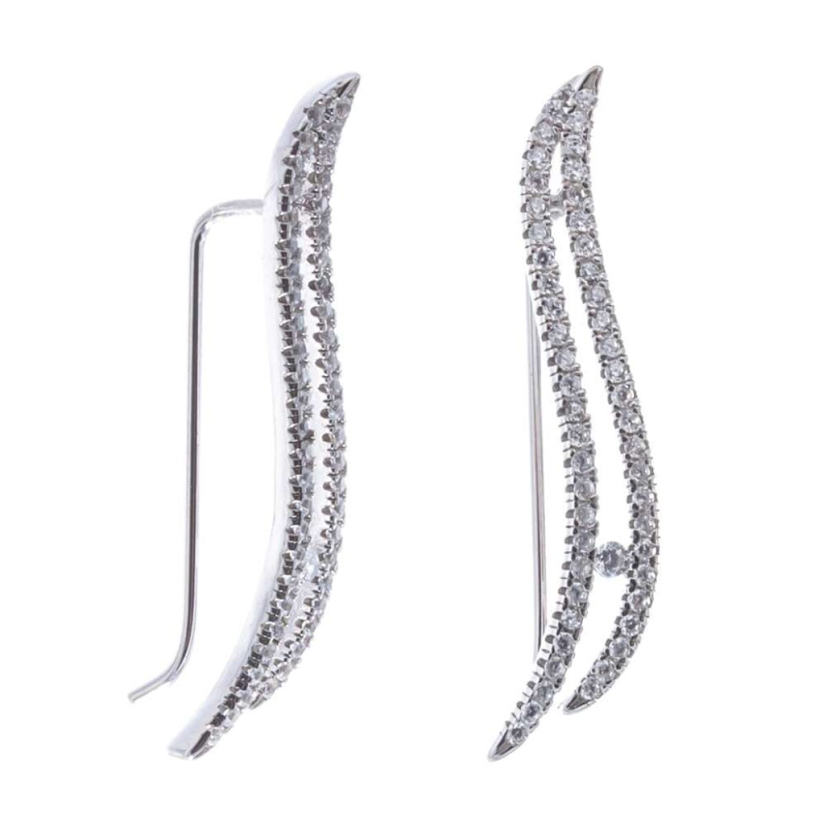 Par de trepadoras de plata 925 - Circonias 