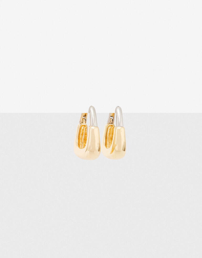 Aros Argollas Metal Argollas De Metal Biplating - Dorado