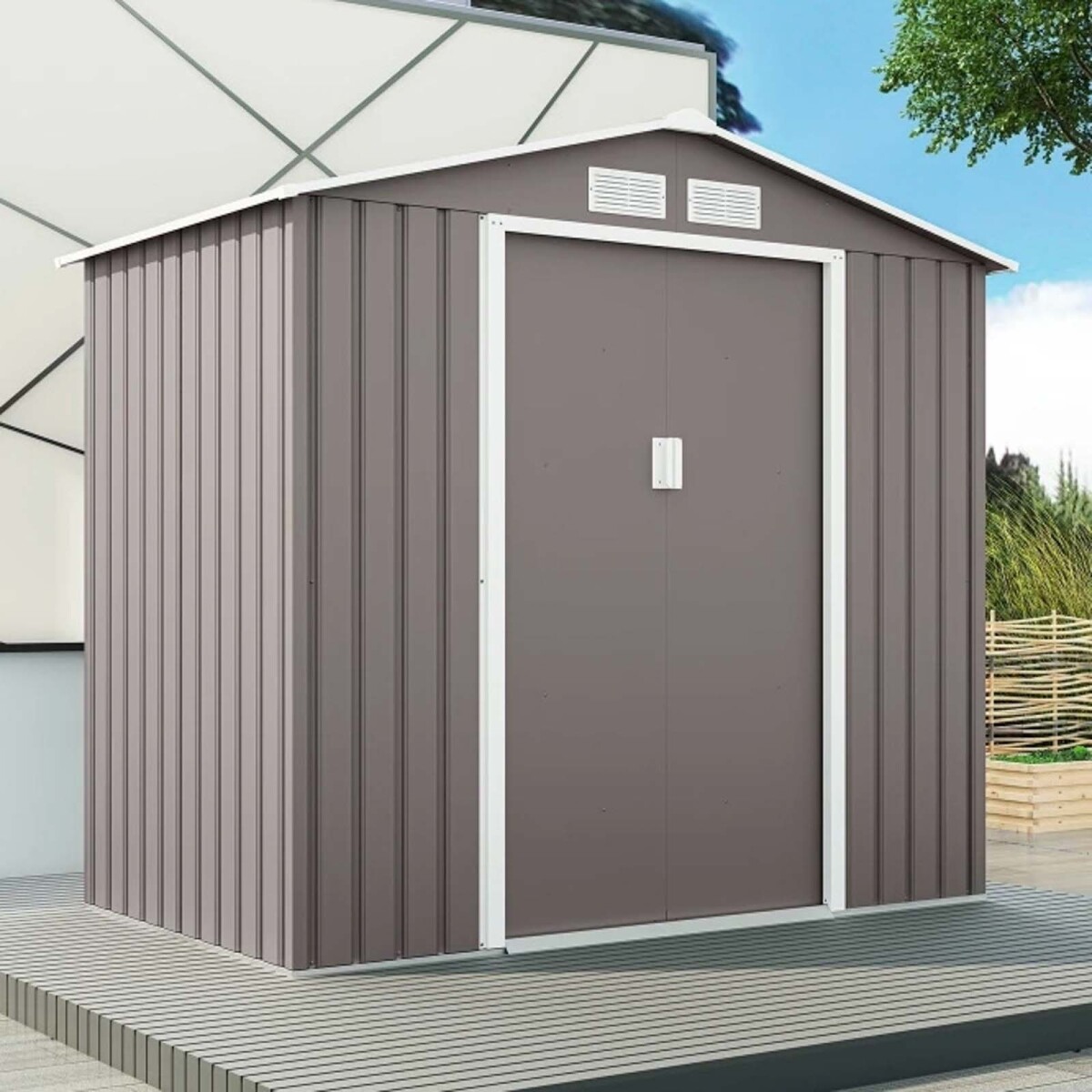 CASITA - DE JARDÍN GRIS METAL ARCHER A 