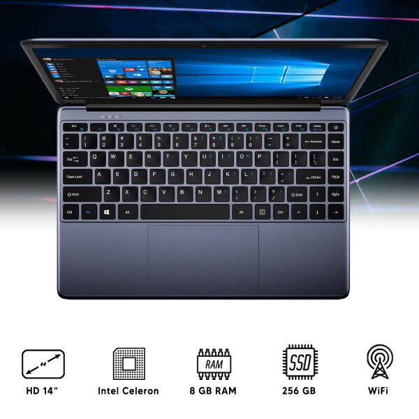 Notebook Chuwi Dualcore N4020, 8gb, 256gb, 14" Fhd, Español NOTEBOOK CHUWI DUALCORE N4020, 8GB, 256G