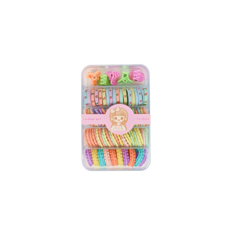 Set de broches y gomitas de pelo multicolor Sc