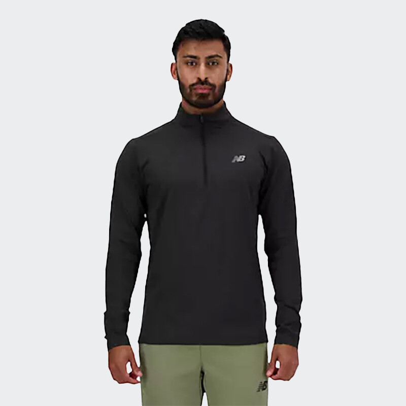 Buzo New Balance Space Dye 1/4 ZIP Negro