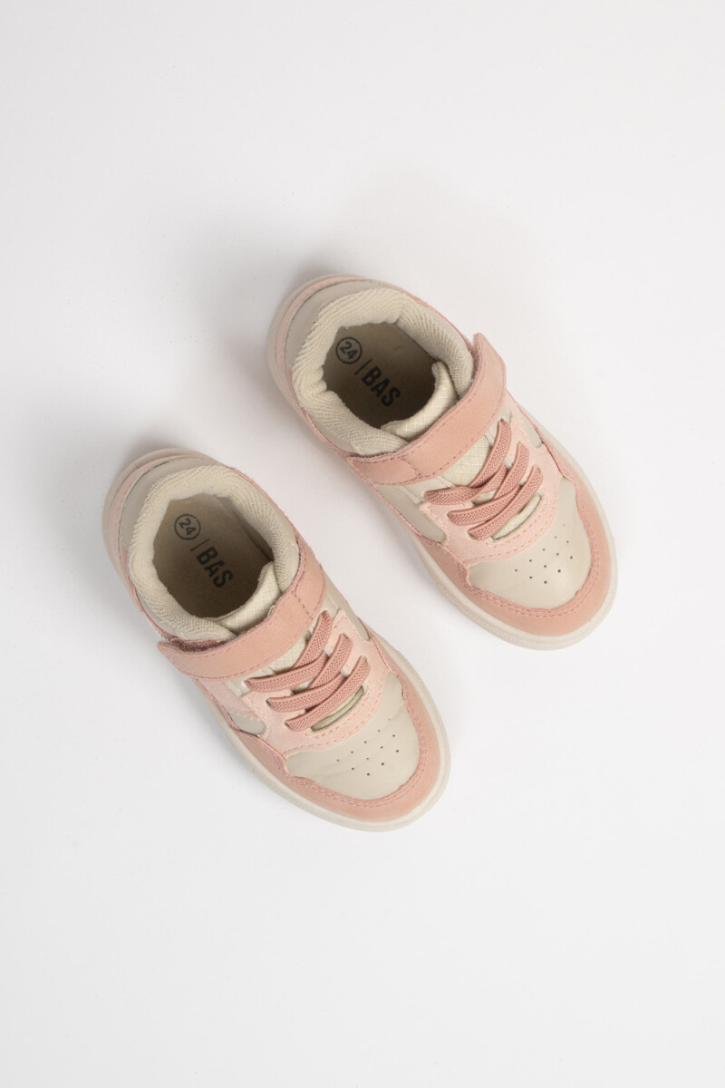 Zapatilla deportiva con velcro Rosa