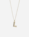 Cadena Corta con Dije Letras Cadena Con Dije Inicial L - Dorado
