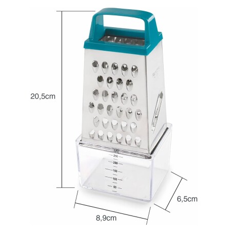 Rallador 4 caras inox con contenedor Rallador 4 caras inox con contenedor