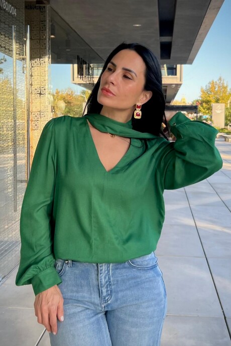 Blusa Lorena manga larga Verde
