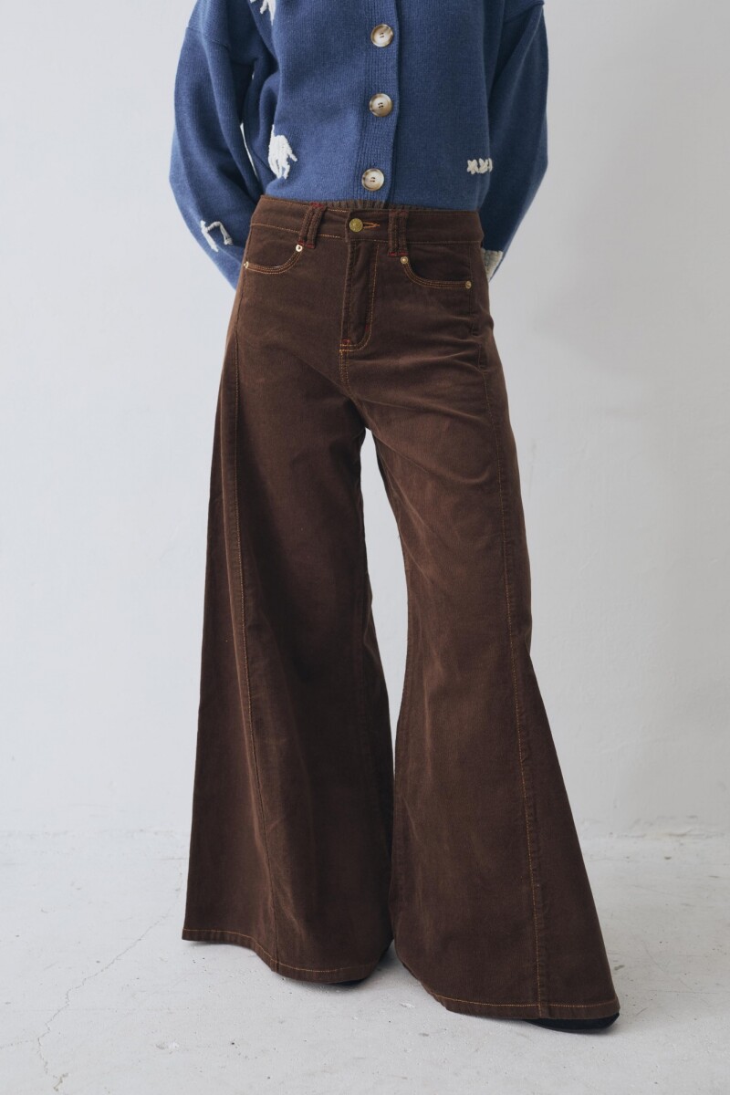 PANTALON WIDE XL CORDEROY Chocolate