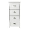 ORGANIZADOR DE MADERA BLANCO C/4 CAJONES Unica
