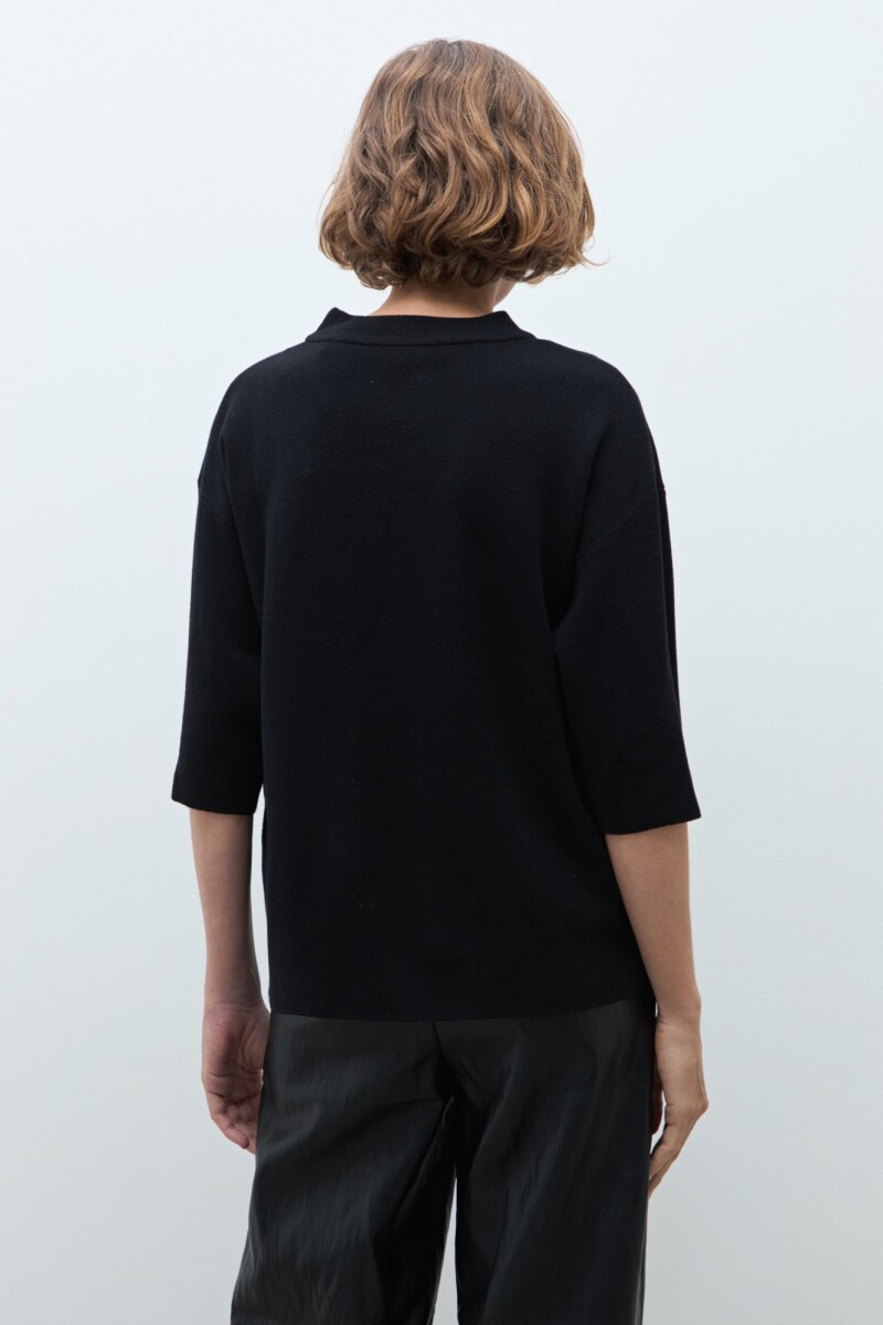 Sweater manga 3/4 negro