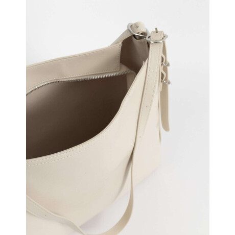 Cartera Saca Con Hebillas Blanco Crudo