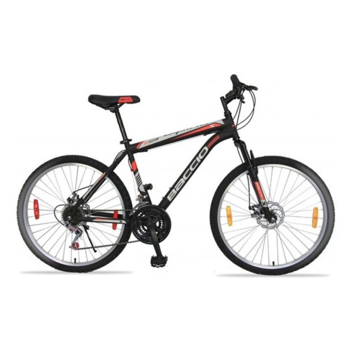 Bicicleta Montaña Baccio Alpina X Man rodado 26" con 21 cambios - Negro/Rojo 