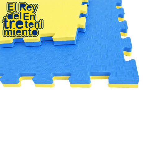 Pack X10 Piso Goma Eva Tatami Encastrable 1mx1mx2cm Gimnasio Azul / Amarillo