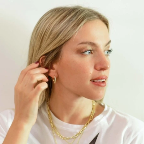 Aros Lizzi Gold Argollas de Strass 001