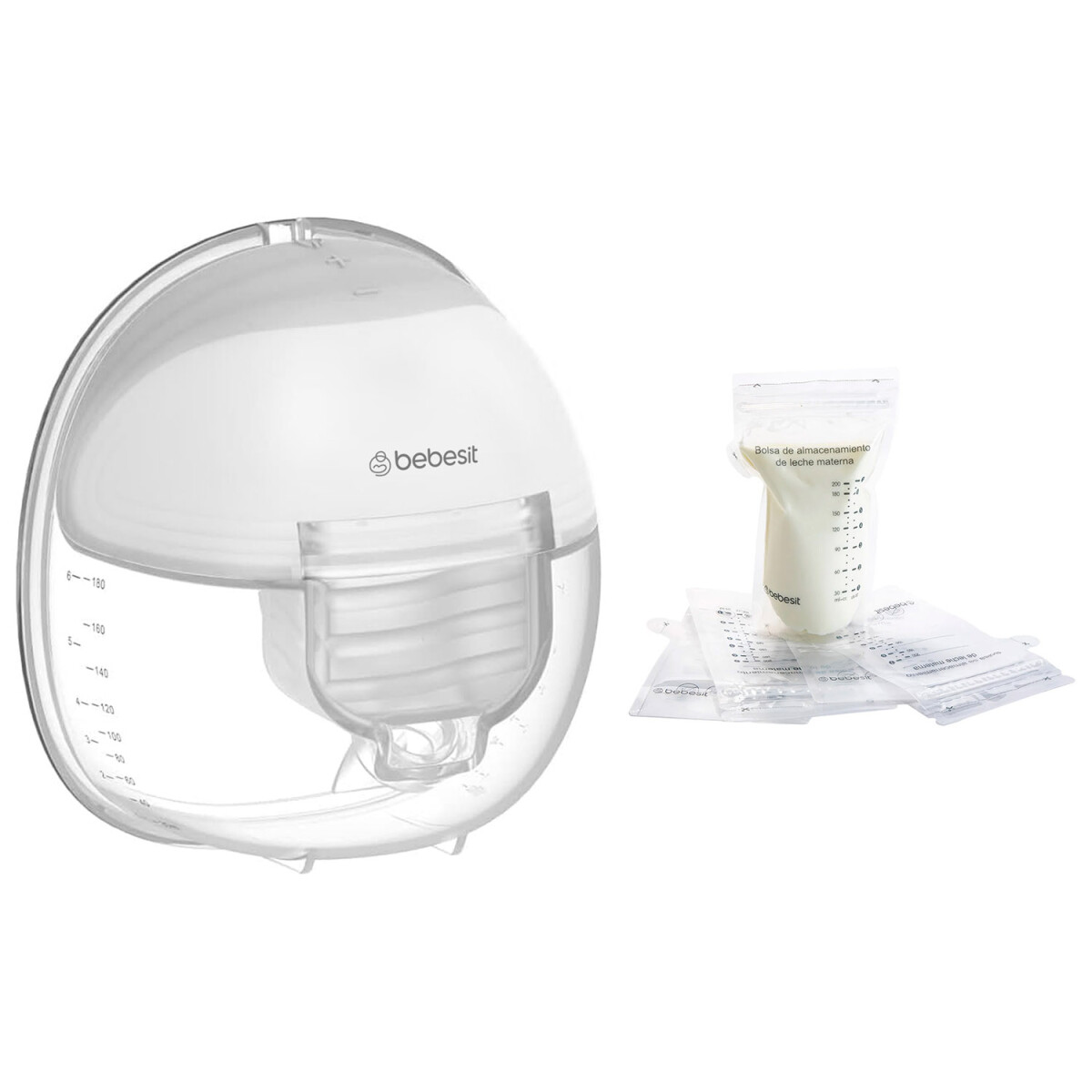 Extractor de Leche Compacto Bebesit con 10 Bolsas de 200ml 