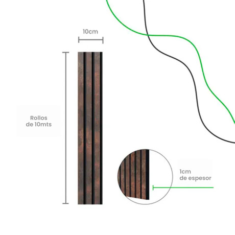 Revestimiento Autoadhesivo Ranurado Linea Urban Corten Oxido Revestimiento Autoadhesivo Ranurado Linea Urban Corten Oxido