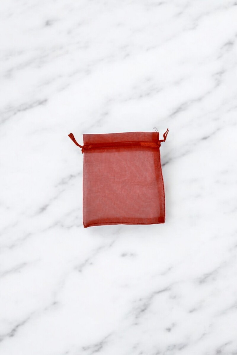 Bolsa organza 8x11 cm. - ROJO 