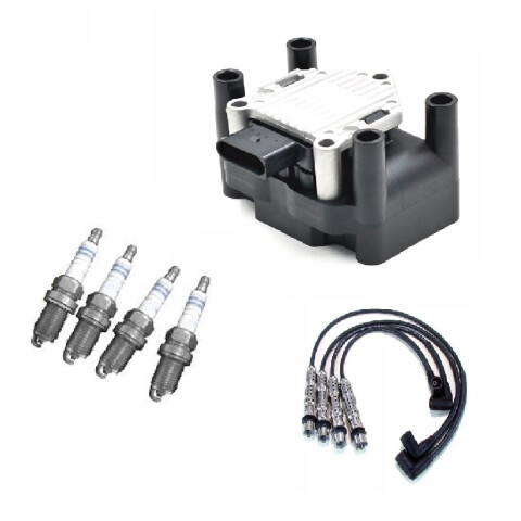 KIT ENCENDIDO GOL G5 / FOX / SURAN BUJIAS + CABLES + BOBINA Kit Encendido Gol G5 / Fox / Suran Bujias + Cables + Bobina