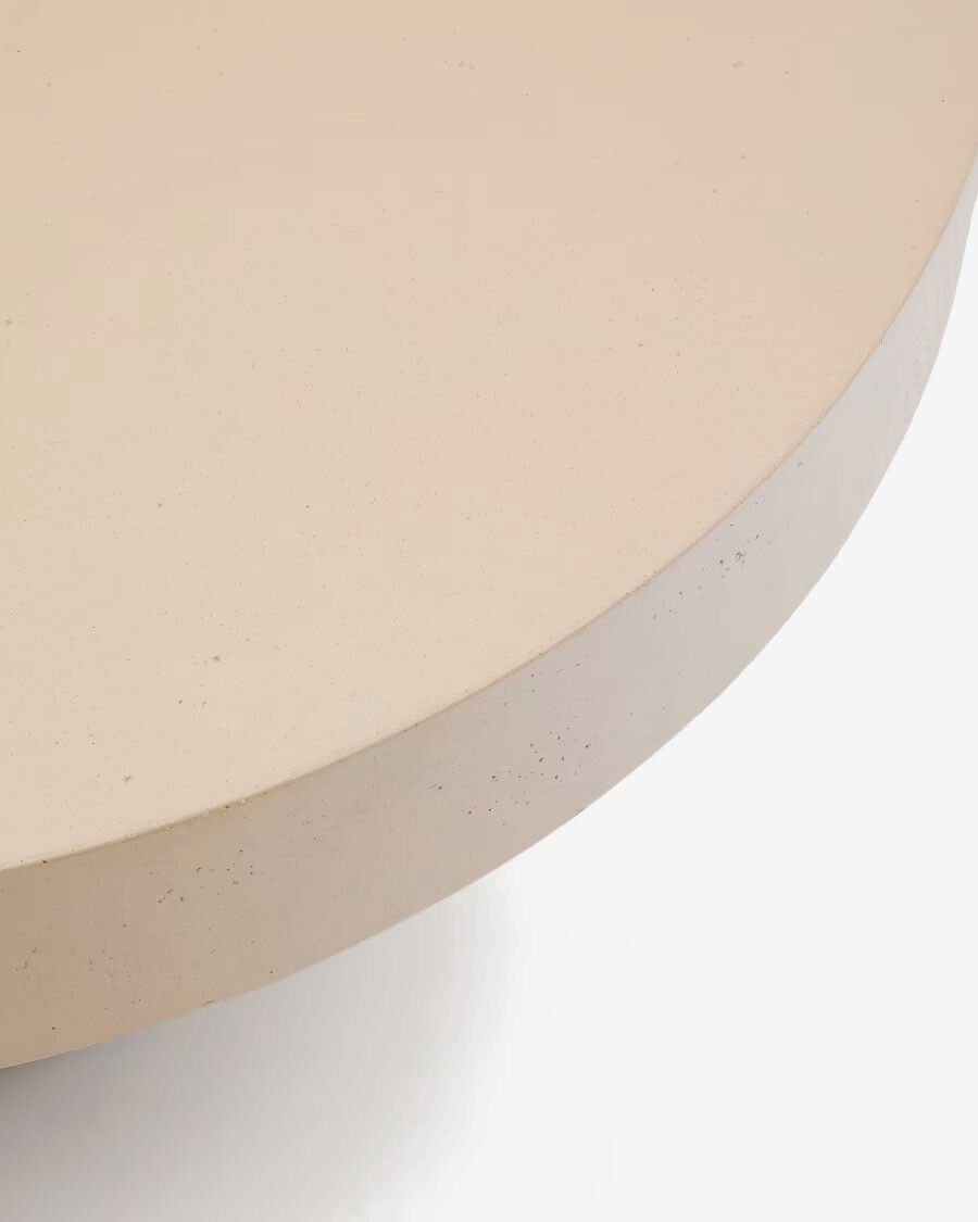 Mesa de centro Aiguablava de cemento verde Ø 66 cm beige Ø 66 cm