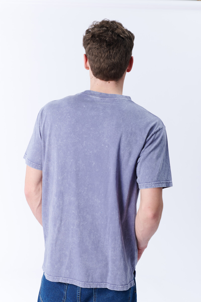 Remera Lavada Azul Piedra
