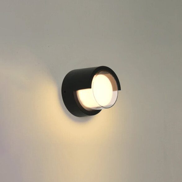 Lámpara de pared LED redonda IP65 10W luz cálida IX4548
