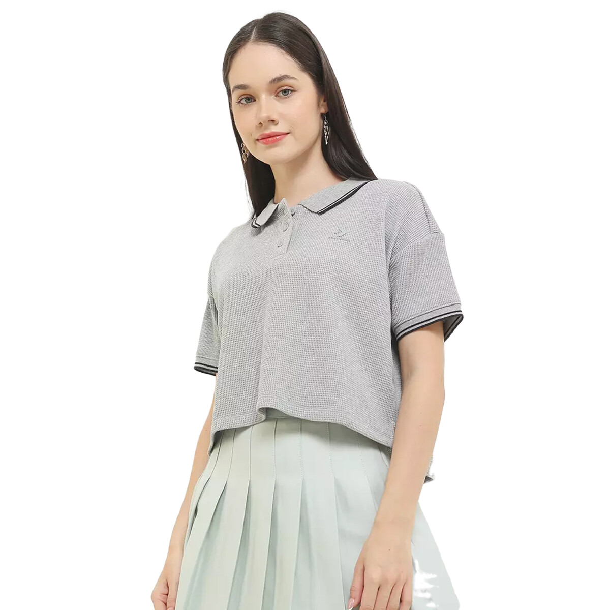Remera Converse Sporty Waffle Polo - Gris 