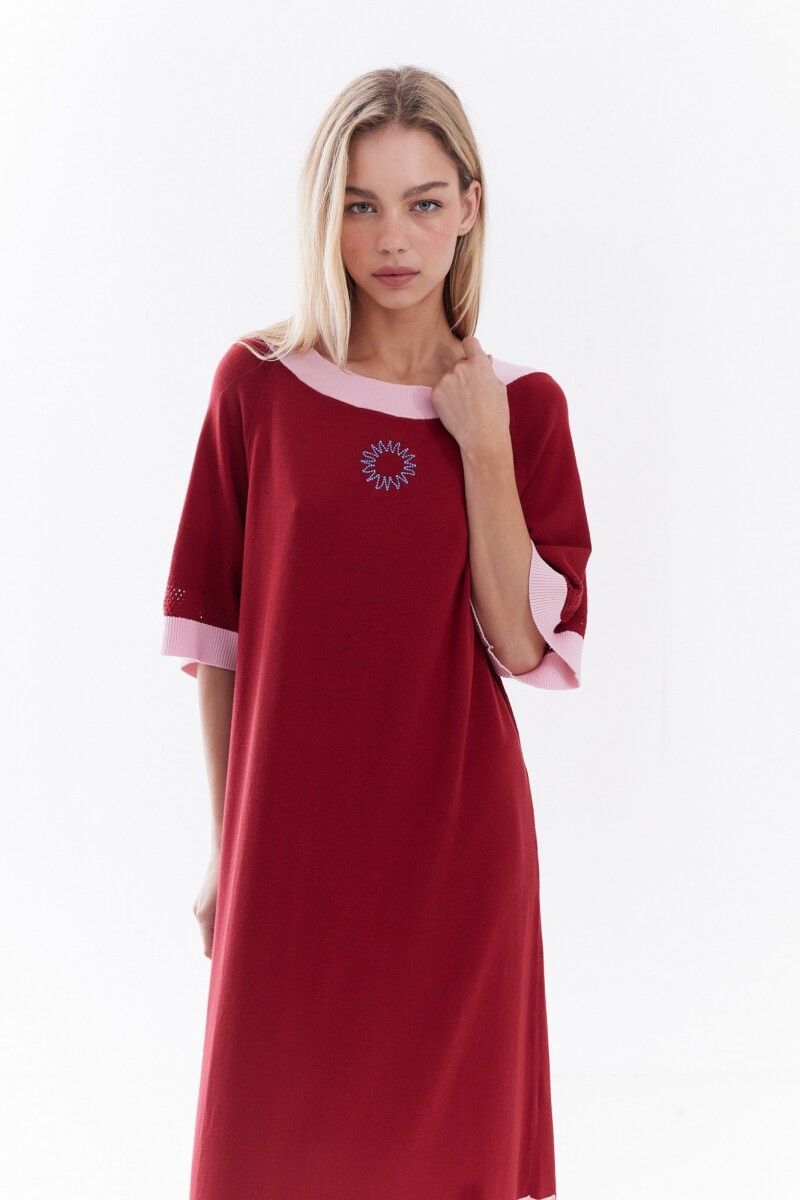 Vestido Noor Bordó