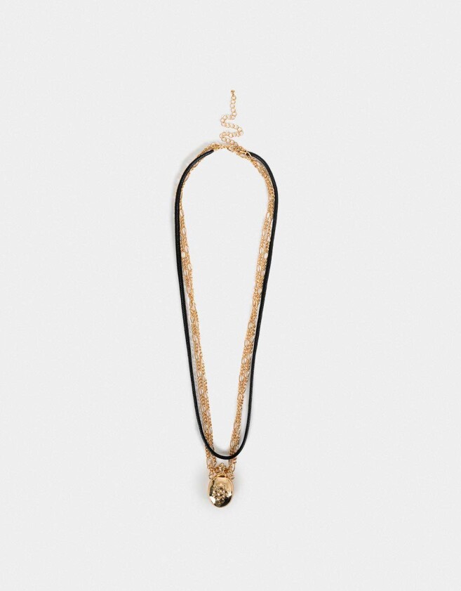 Collares Cortos Metal diferenciado Collar Corto Con Dije De Botella - Dorado Burnish Gold