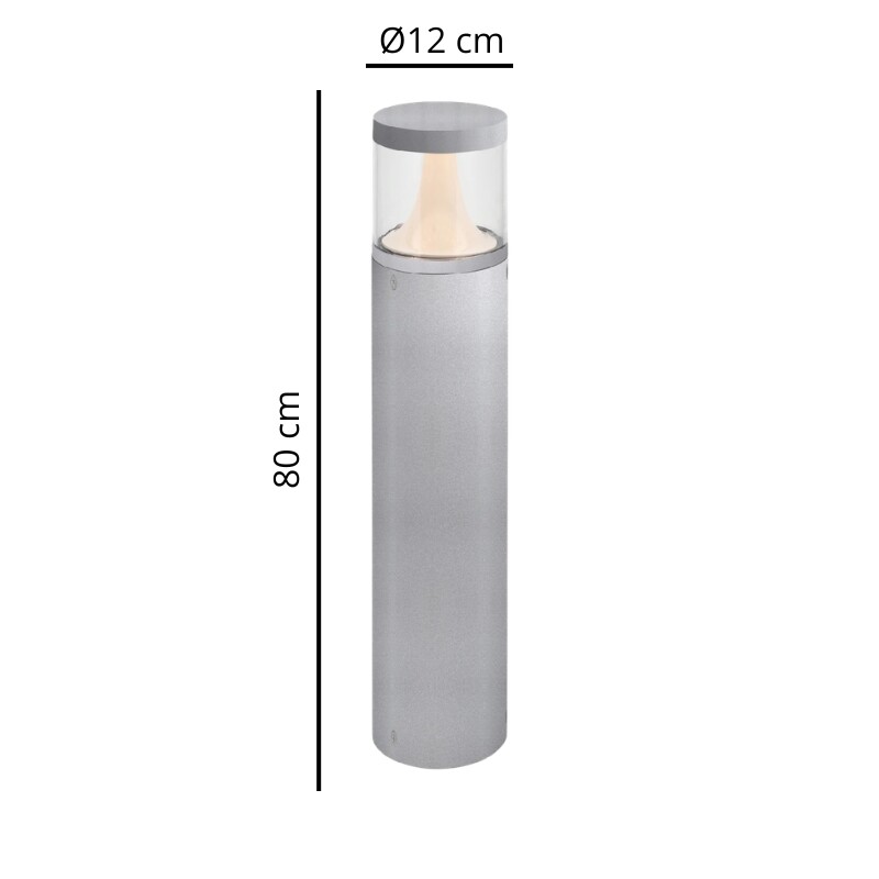 BOLARDO KANE 80 CM Luminaria Bolardo Exterior 9W Kane 80cm Aluminio