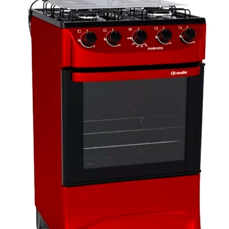 Cocina a Gas 4H Eldom Berlin Roja Cocina a Gas 4H Eldom Berlin Roja