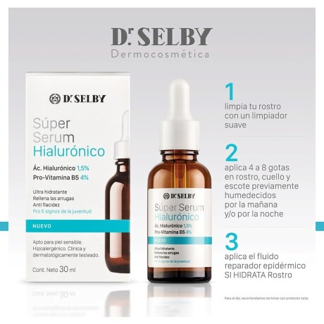 Suero Facial Dr. Selby Ácido Hialurónico 30ml Suero Facial Dr. Selby Ácido Hialurónico 30ml