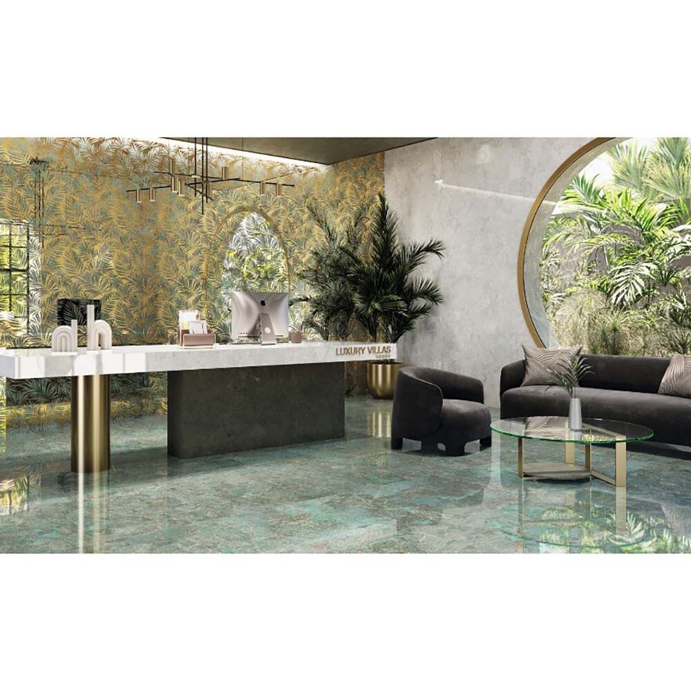 PORCELANATO AMAZONITE NATURAL GRANDE "A" 60X120 CM Porcelanato Amazonite Natural Grande "a" 60x120 Cm