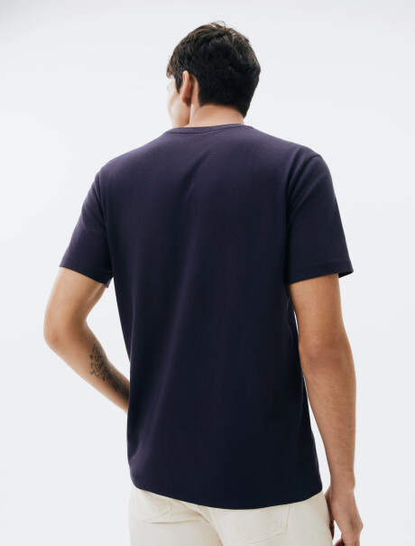 CAMISETA CON ESTAMPA MODELO REGULAR AZUL