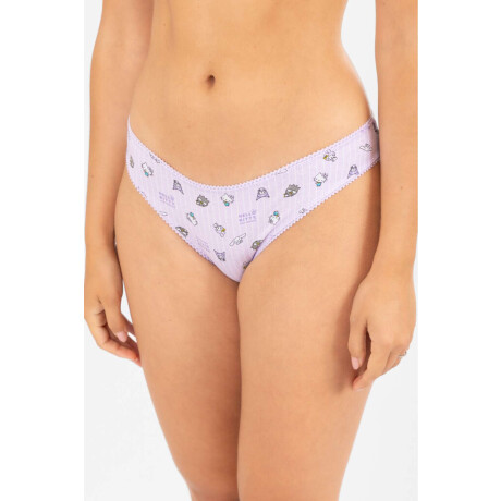 Bikini kitty & friends stripes Lila