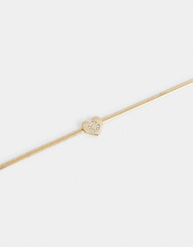 Pulseras Flexibles De inicial Pulsera Flexible De Inicial "o" - Dorado