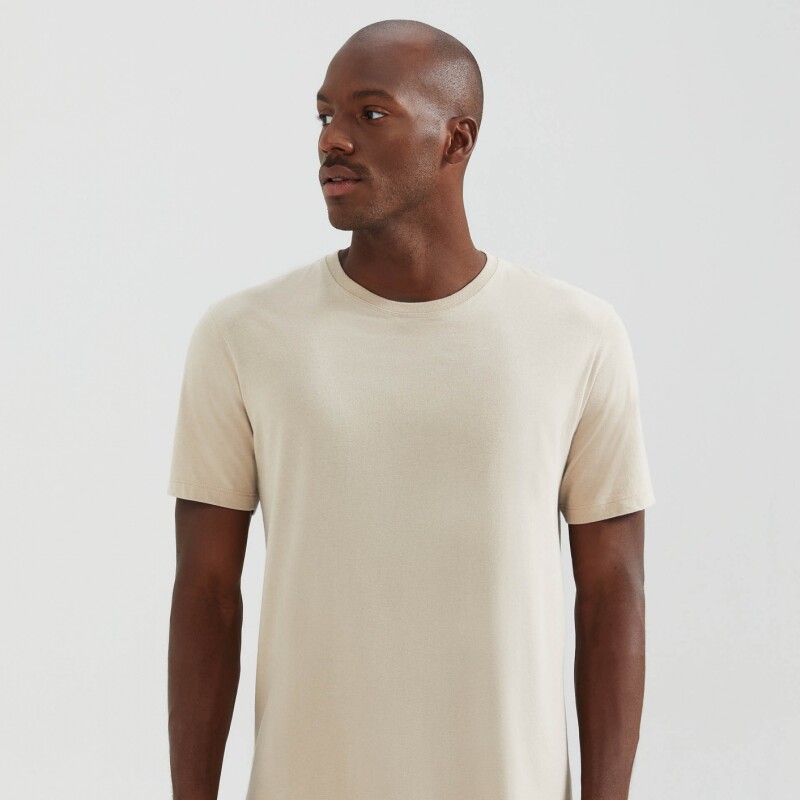 CAMISETA MM MASC MARROM CLARO