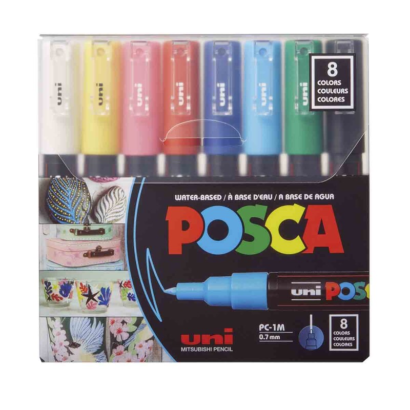 SET MARCADOR UNI POCSA 0.7MM 8 UNIDADES COLORES N/A