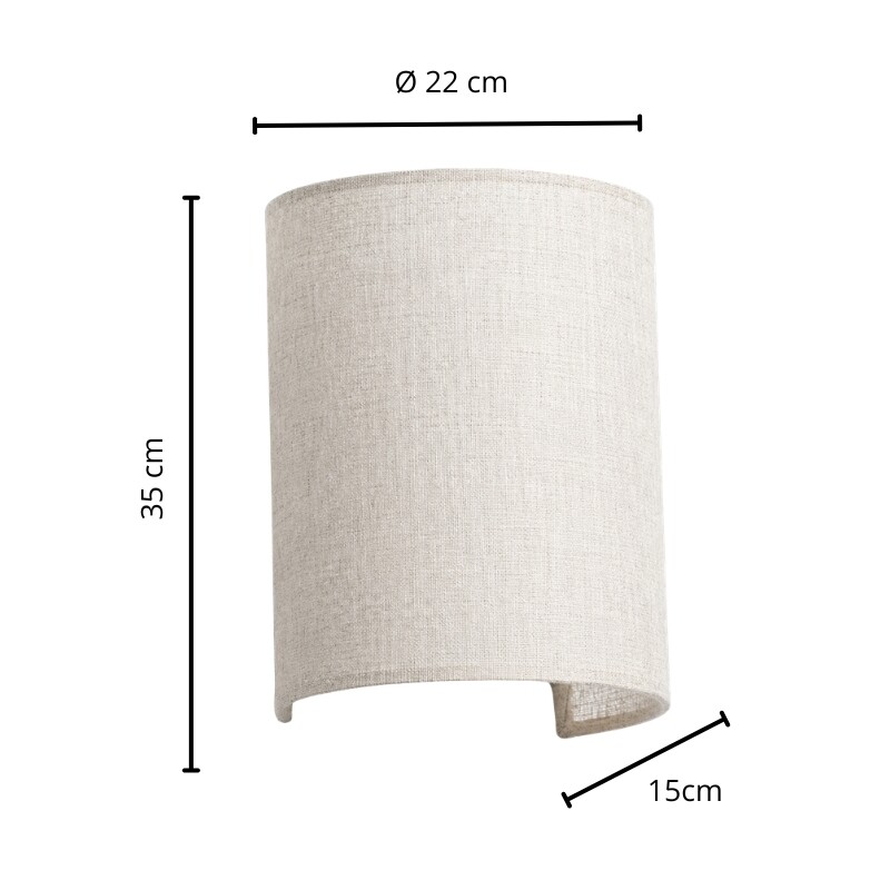 LUMINARIA DE PARED OVAL BIG SOTO Lámpara de Pared Oval Big Soto Lino