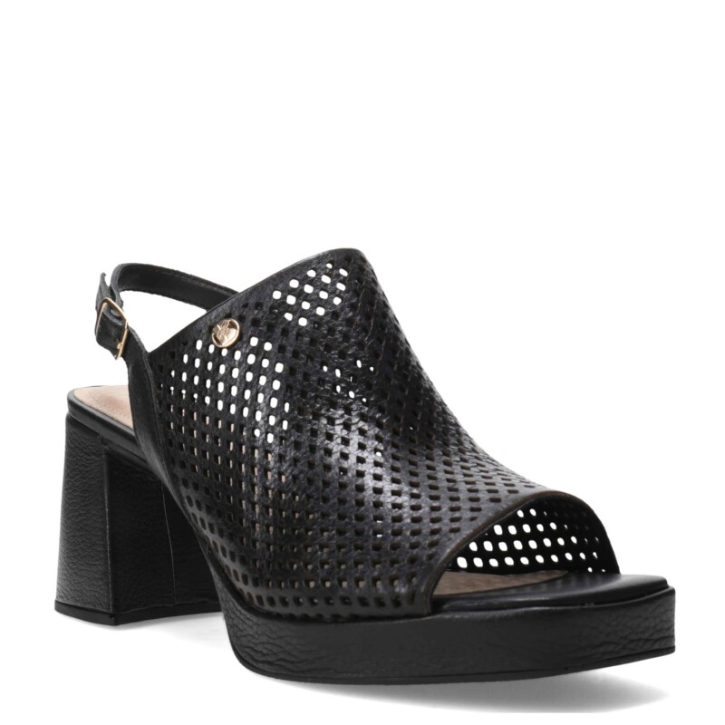 Sandalia de Mujer Bottero con taco alto y plataforma Negro