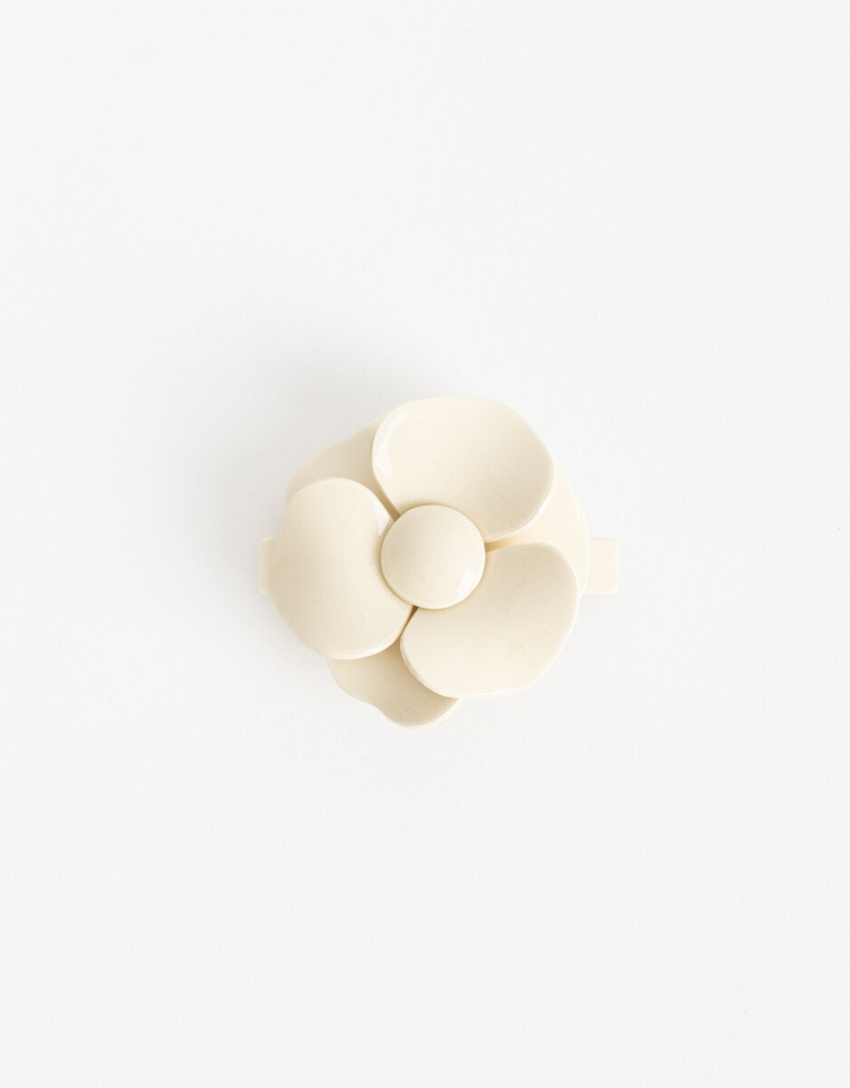 Hebilla Francesa Flor De Acrílico 