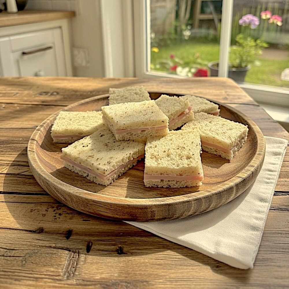 6 Sándwiches de Jamón en Pan Negro 6 Sándwiches de Jamón en Pan Negro