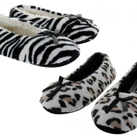 PANTUFLA ANIMAL PRINT TELA TOALLA 15009 Q60 PANTUFLA ANIMAL PRINT TELA TOALLA 15009 Q60