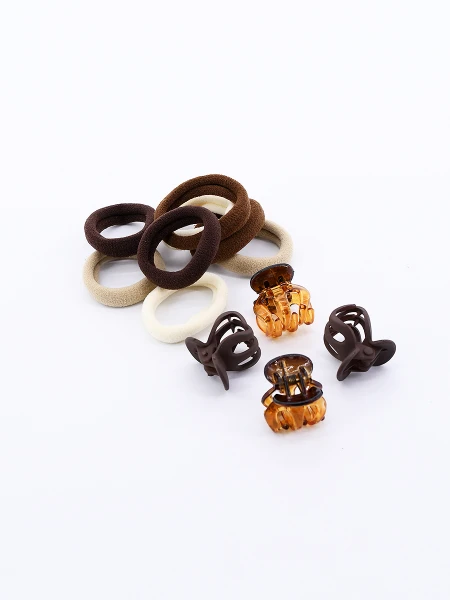 PINZA Y COLEROS PACK x 12 MARRON