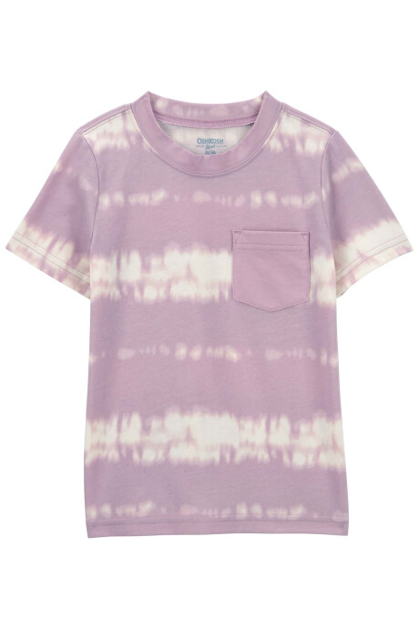 Remera de algodón, manga corta, diseño cloud dye. Talles 2-5T Sin color