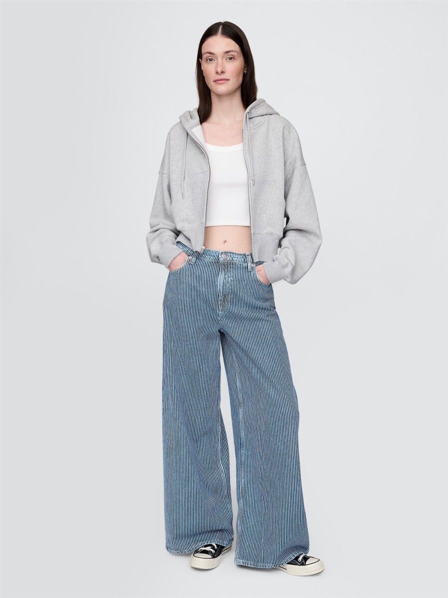 Jean Baggy Mujer - Indigo Stripe 