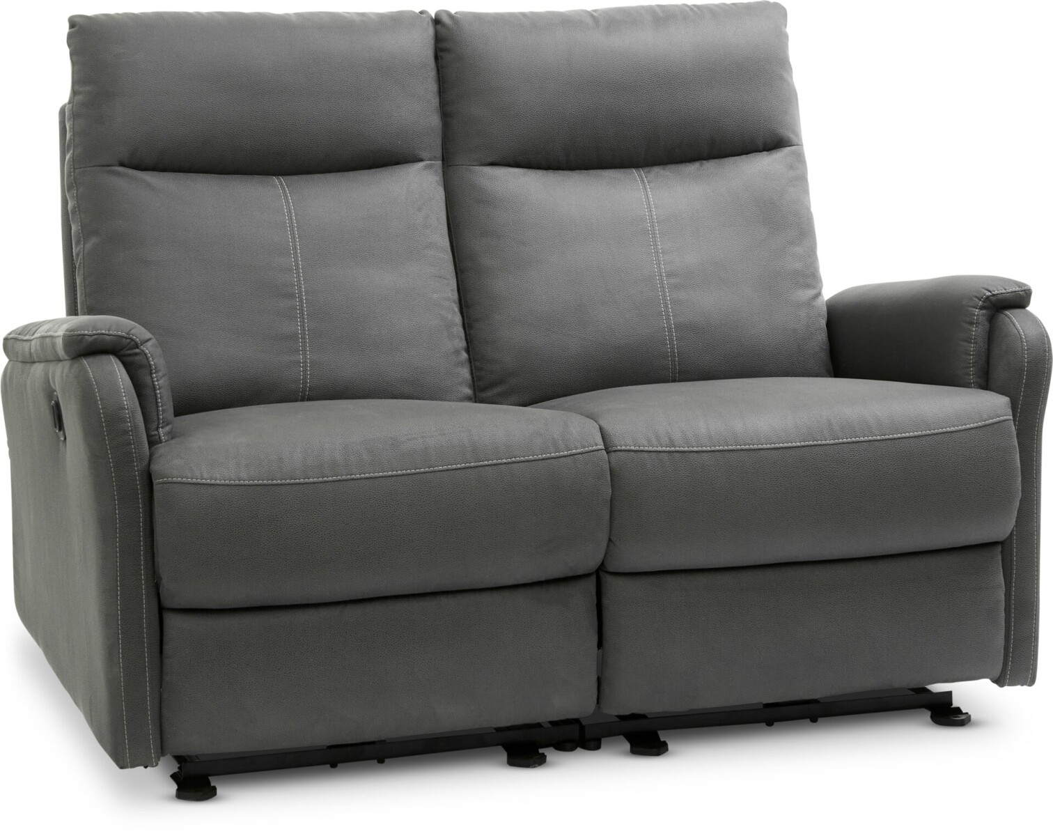 Sofá ABILDSKOV reclinable tela gris 