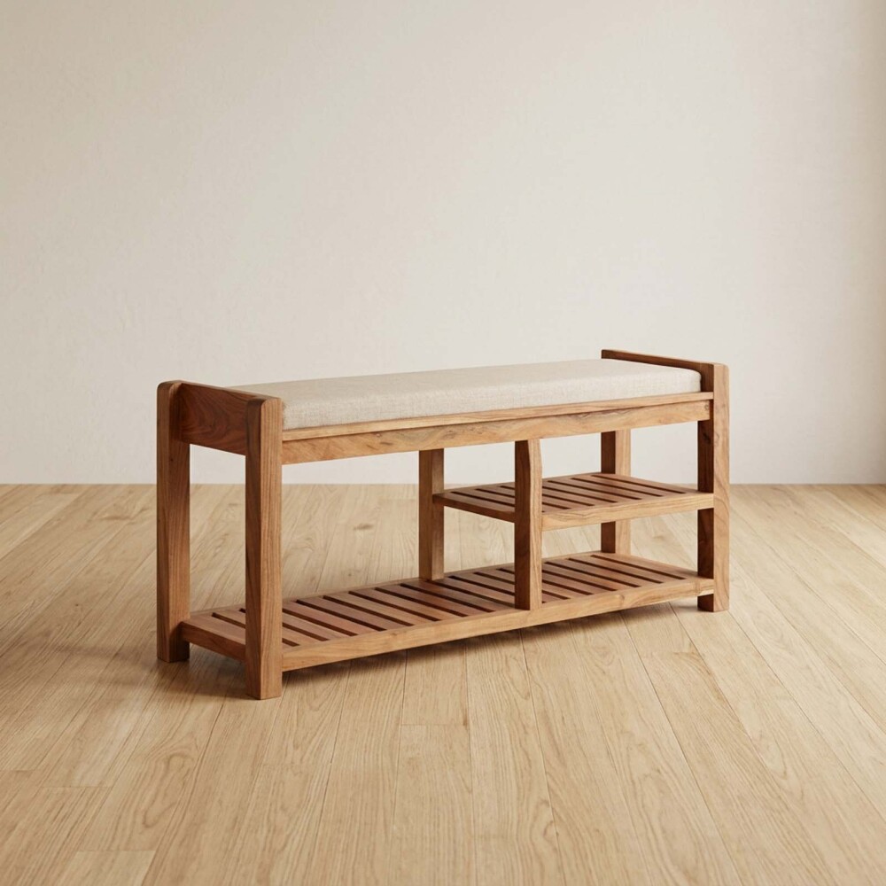 PIE DE CAMA MADERA-ACACIA NATURAL-BEIGE LAUTARO