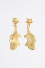 PENDIENTES CAMALEONES Y FLOR Oro