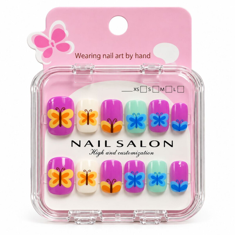 Uñas Postisas infantiles Mariposas