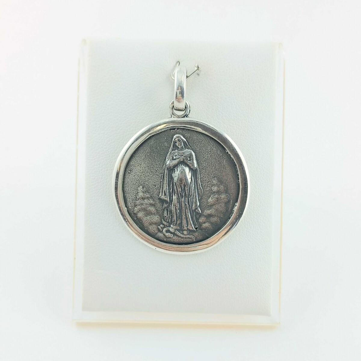 Medalla religiosa de plata 925, VIRGEN DE LA DULCE ESPERA. 